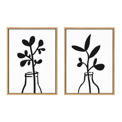 Sylvie Modern Botanical Framed Canvas Set by The Creative Bunch Studio by kateandlaurel - product image 10 for Resin Society