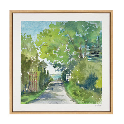 Sylvie The Lane and Sea Framed Canvas by kateandlaurel - product image 9 for Resin Society