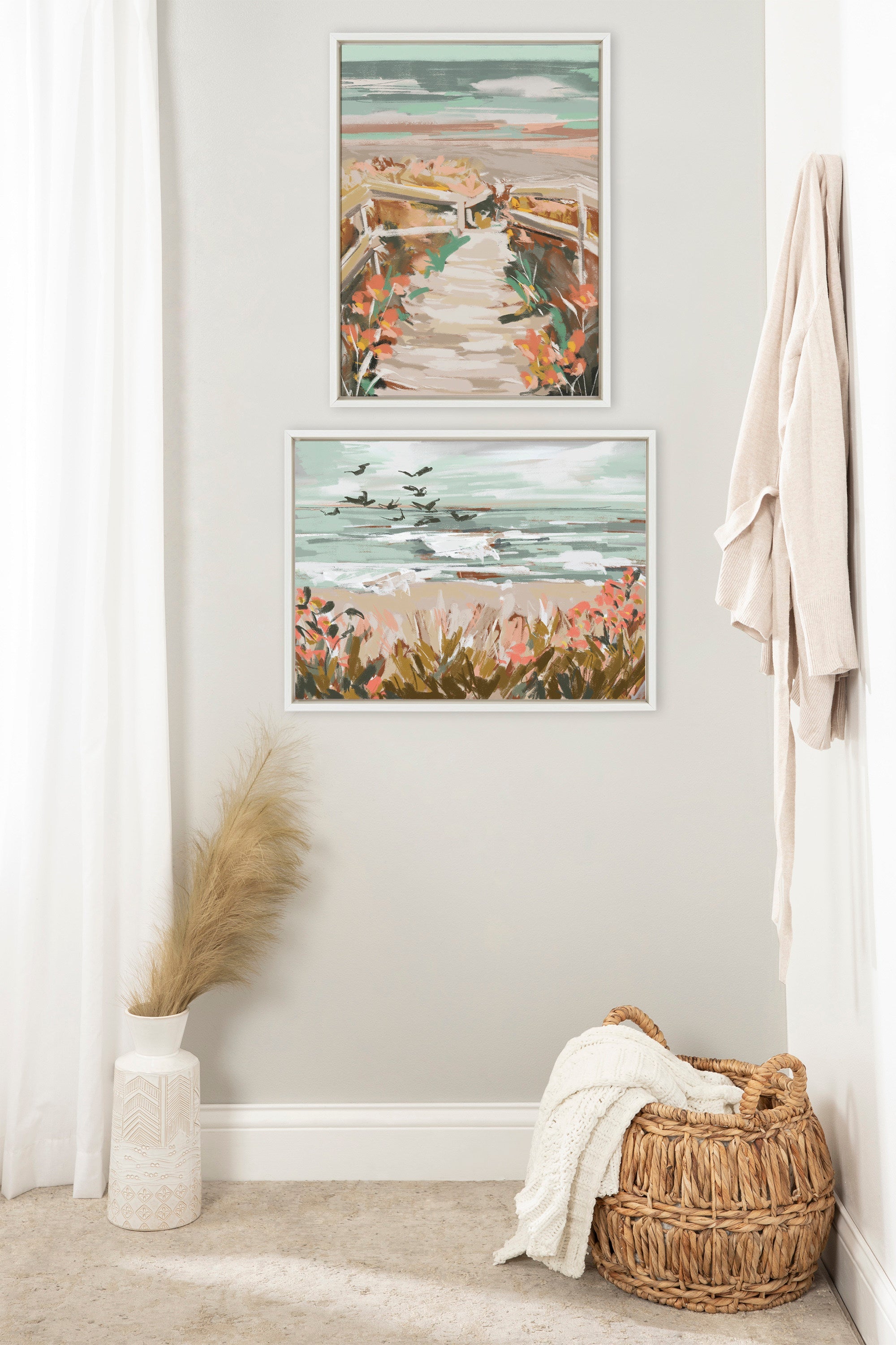 Sylvie Landscape 08 Beach Framed Canvas by Annie Quigley