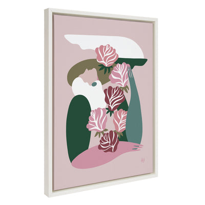 Sylvie Abstract Figure 4 Framed Canvas by kateandlaurel - main product image for Resin Society