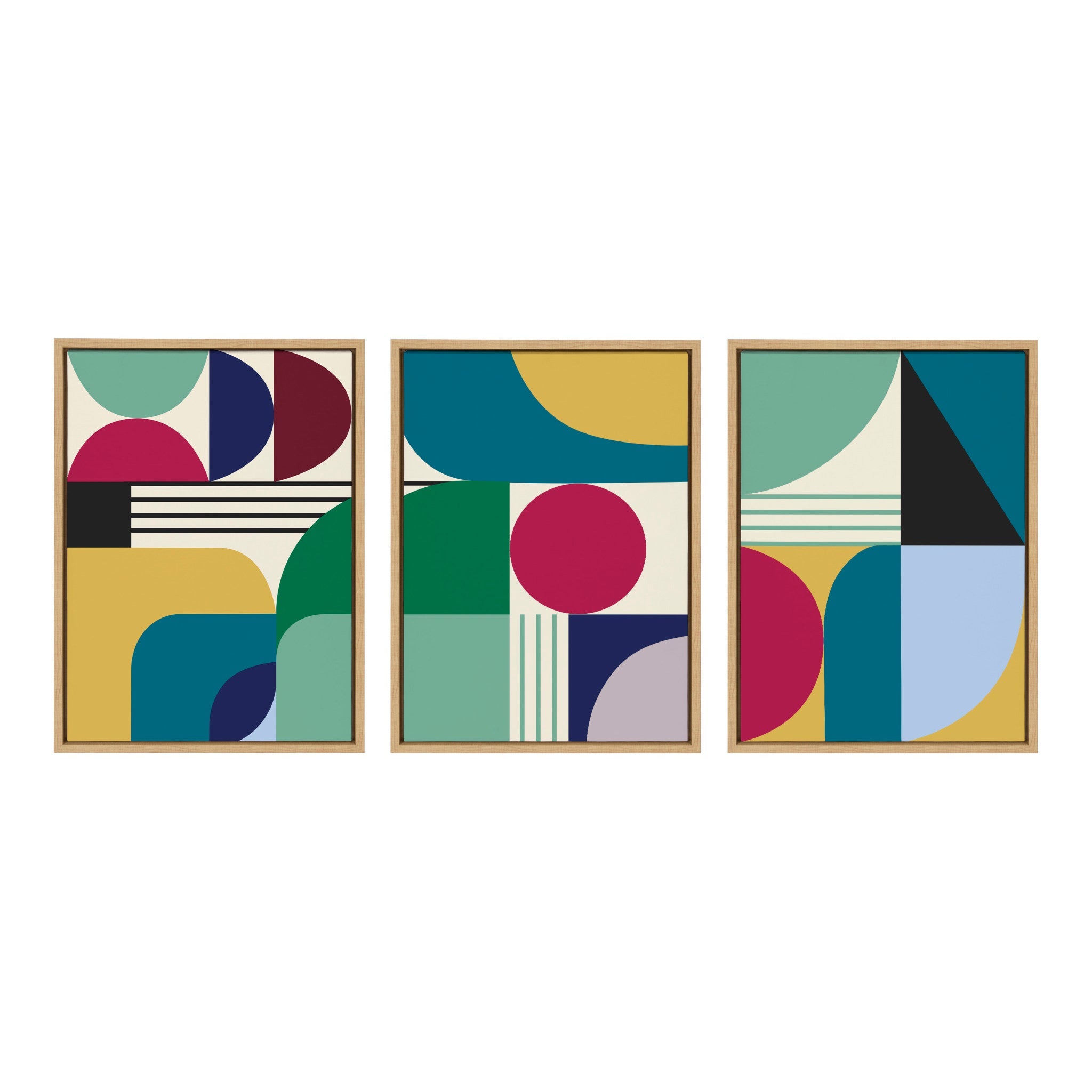Sylvie MCM Pattern 07 08 and 09 Framed Canvas by kateandlaurel - product image 2 for Resin Society