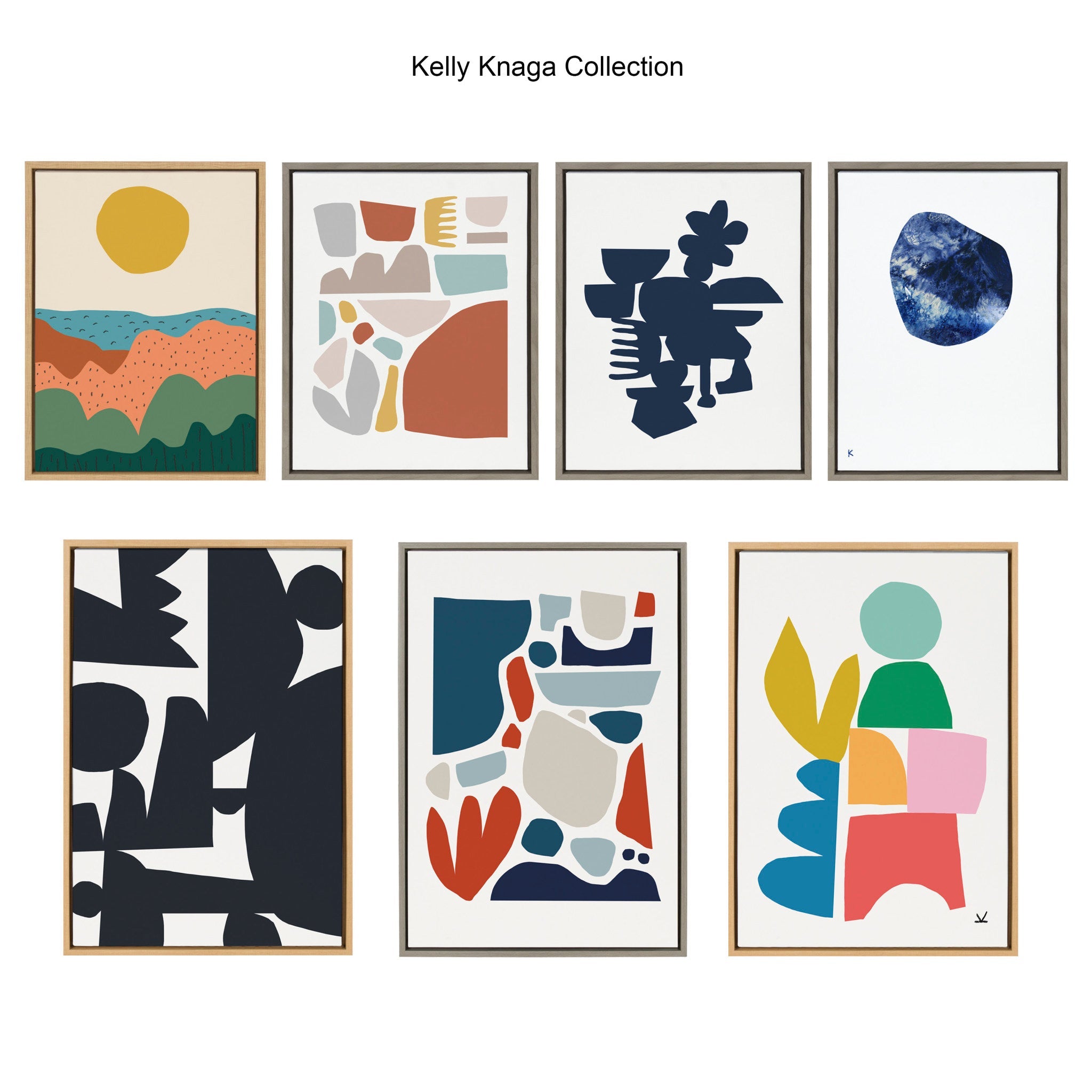 Sylvie Meditation 1 and 2 Framed Canvas Art Set by Kelly Knaga