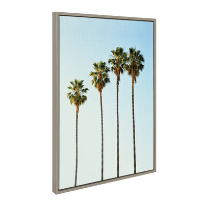 Sylvie Four Palm Trees Framed Canvas by Simon Te by kateandlaurel - product image 10 for Resin Society