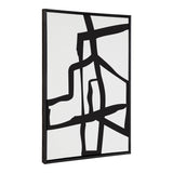 Sylvie Bold Sophisticated Abstract Black Stroke Framed Canvas by kateandlaurel - product image 7 for Resin Society