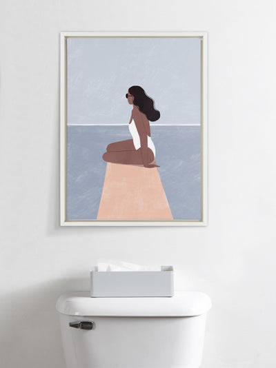 Sylvie Waiting For Framed Canvas by kateandlaurel - product image 7 for Resin Society