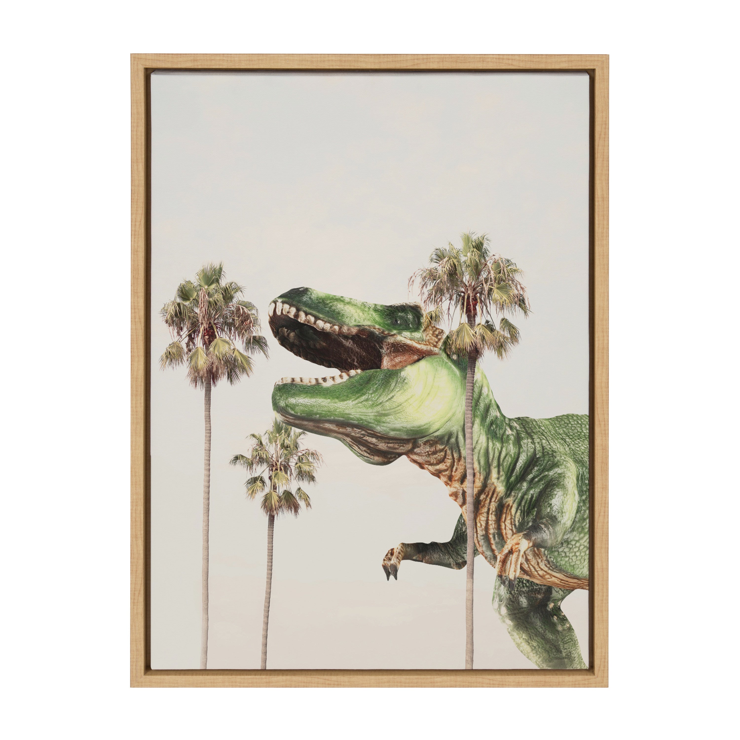 Sylvie Dinosaur Framed Canvas by July Art Prints