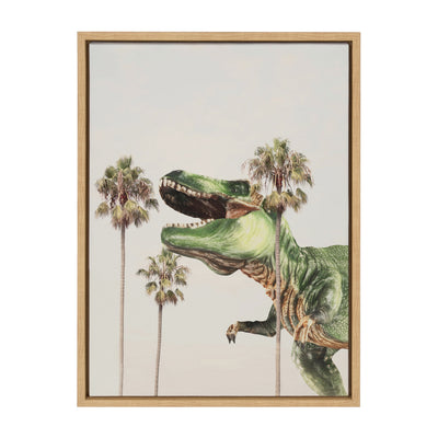 Sylvie Dinosaur Framed Canvas by July Art Prints