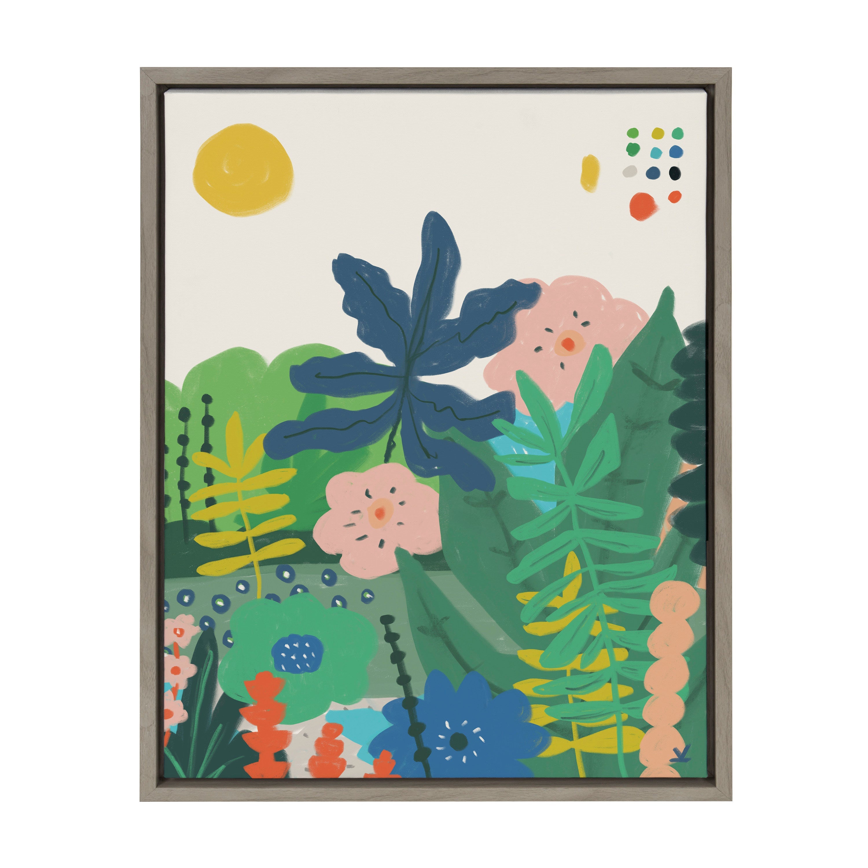 Sylvie Zen Garden 1 Framed Canvas by kateandlaurel - product image 8 for Resin Society