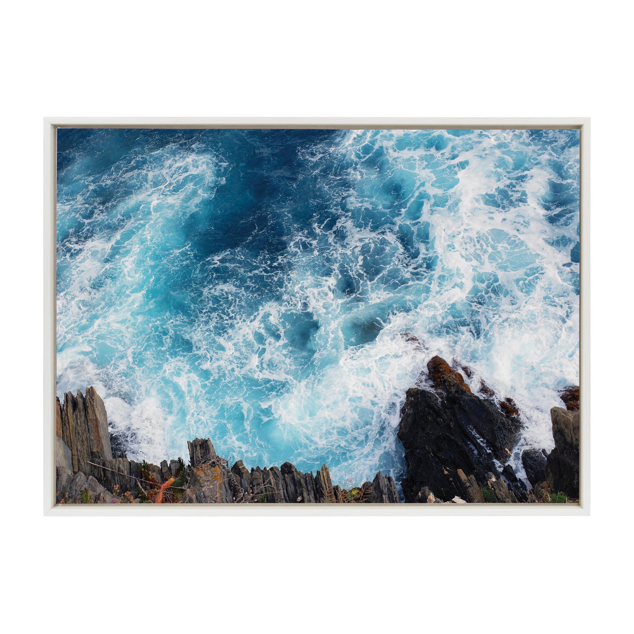 Sylvie Sea Foam Framed Canvas by kateandlaurel - product image 2 for Resin Society