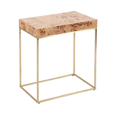 Karlsen Wood and Metal Slim Side Table