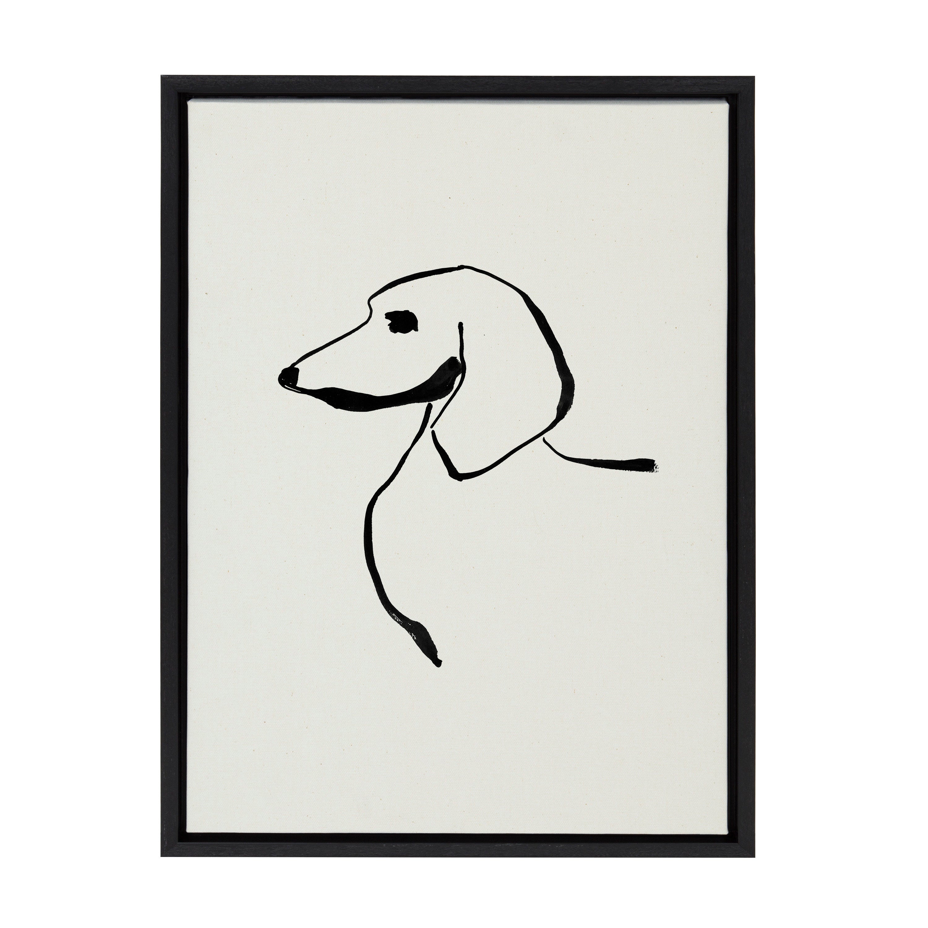 Sylvie 1023 Dachshund Framed Canvas by Teju Reval of SnazzyHues
