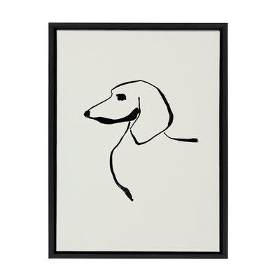 Sylvie 1023 Dachshund Framed Canvas by Teju Reval of SnazzyHues