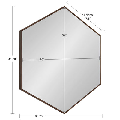 Rhodes Framed Hexagon Wall Mirror