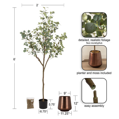 Eudora Faux Eucalyptus Tree - Kate and Laurel