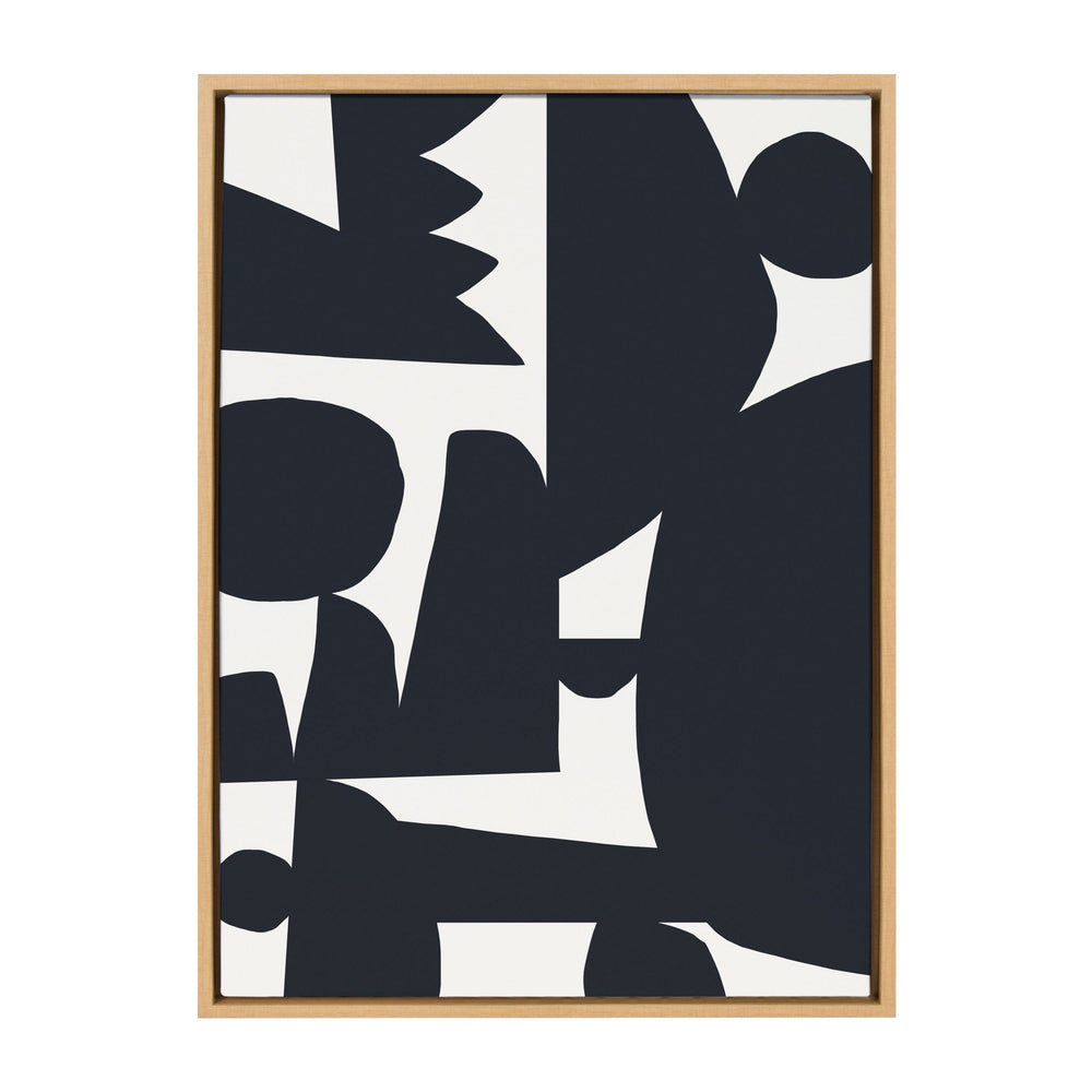Sylvie Quiet Jungle 1 Framed Canvas by kateandlaurel - main product image for Resin Society