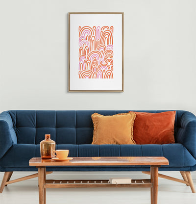 Sylvie Infinite Rainbows Framed Canvas by kateandlaurel - product image 7 for Resin Society