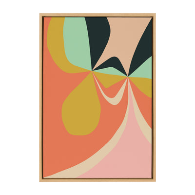 Sylvie Retro Floral 4 Framed Canvas by Alicia Bock