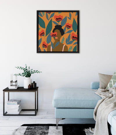 Sylvie Smell the Roses Framed Canvas by kateandlaurel - product image 4 for Resin Society