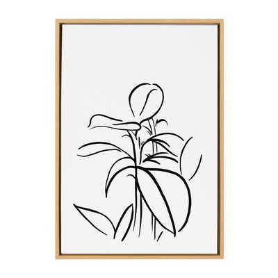 Sylvie Botanical Sketch Print No 1 Framed Canvas by kateandlaurel - product image 10 for Resin Society