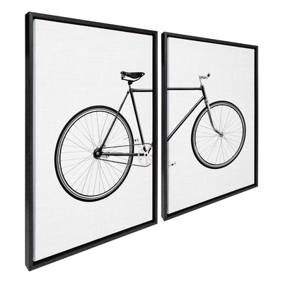 Sylvie Bicycle Framed Canvas by Simon Te of Tai Prints by kateandlaurel - product image 2 for Resin Society