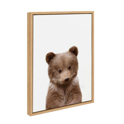 Sylvie Baby Bear Framed Canvas by Amy Peterson by kateandlaurel - main product image for Resin Society