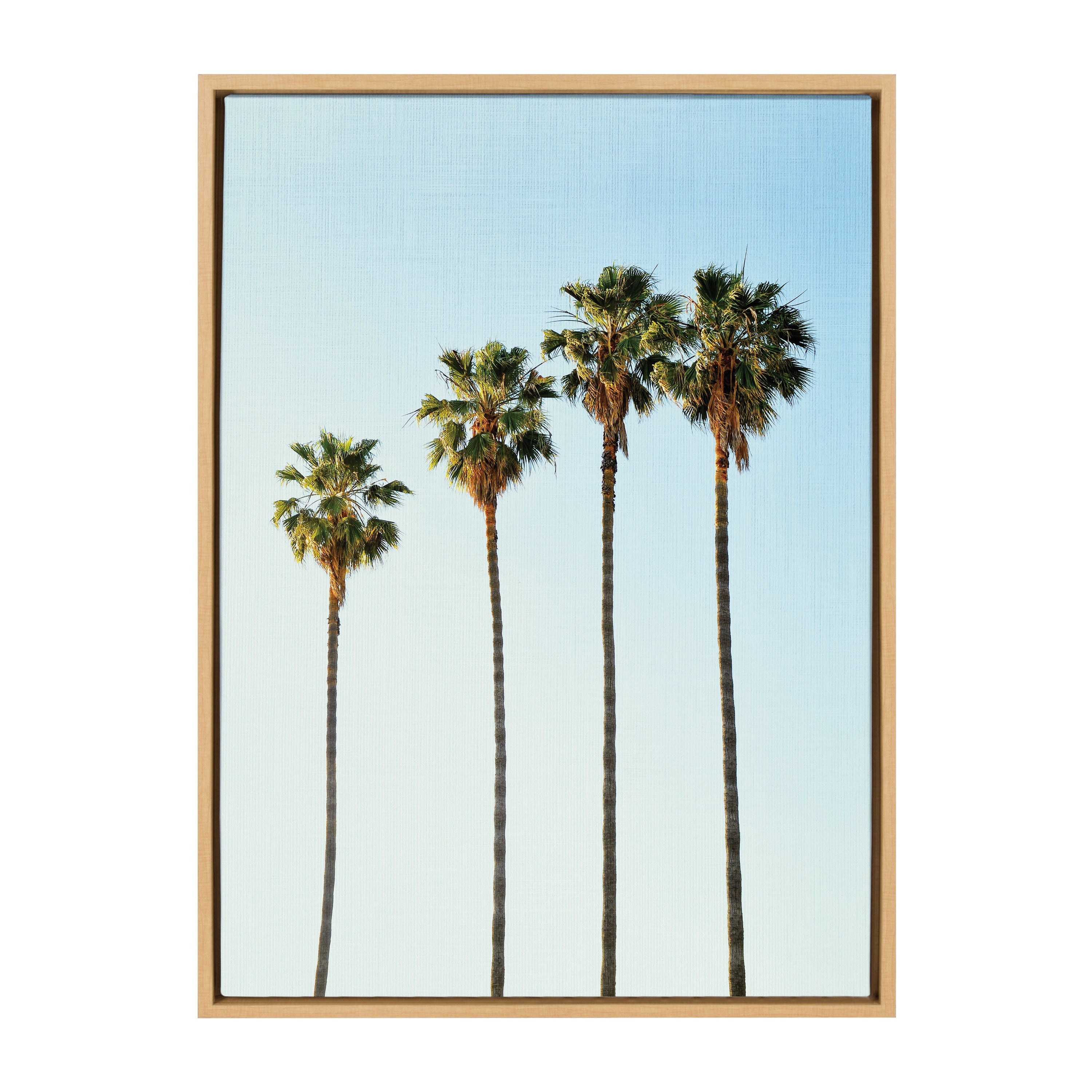 Sylvie Four Palm Trees Framed Canvas by Simon Te by kateandlaurel - product image 8 for Resin Society
