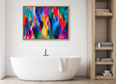 Sylvie EV Brushstroke 128 Framed Canvas by Jessi Raulet