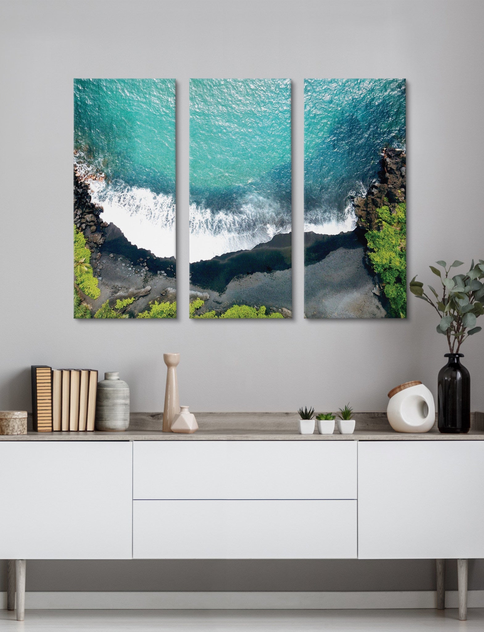 Maui Black Sands Beach Canvas by Rachel Bolgov by kateandlaurel - product image 6 for Resin Society