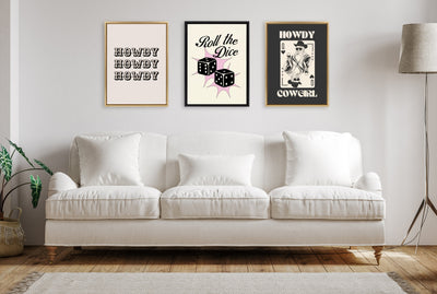 Sylvie Howdy Western Framed Canvas by Honey Island Studio