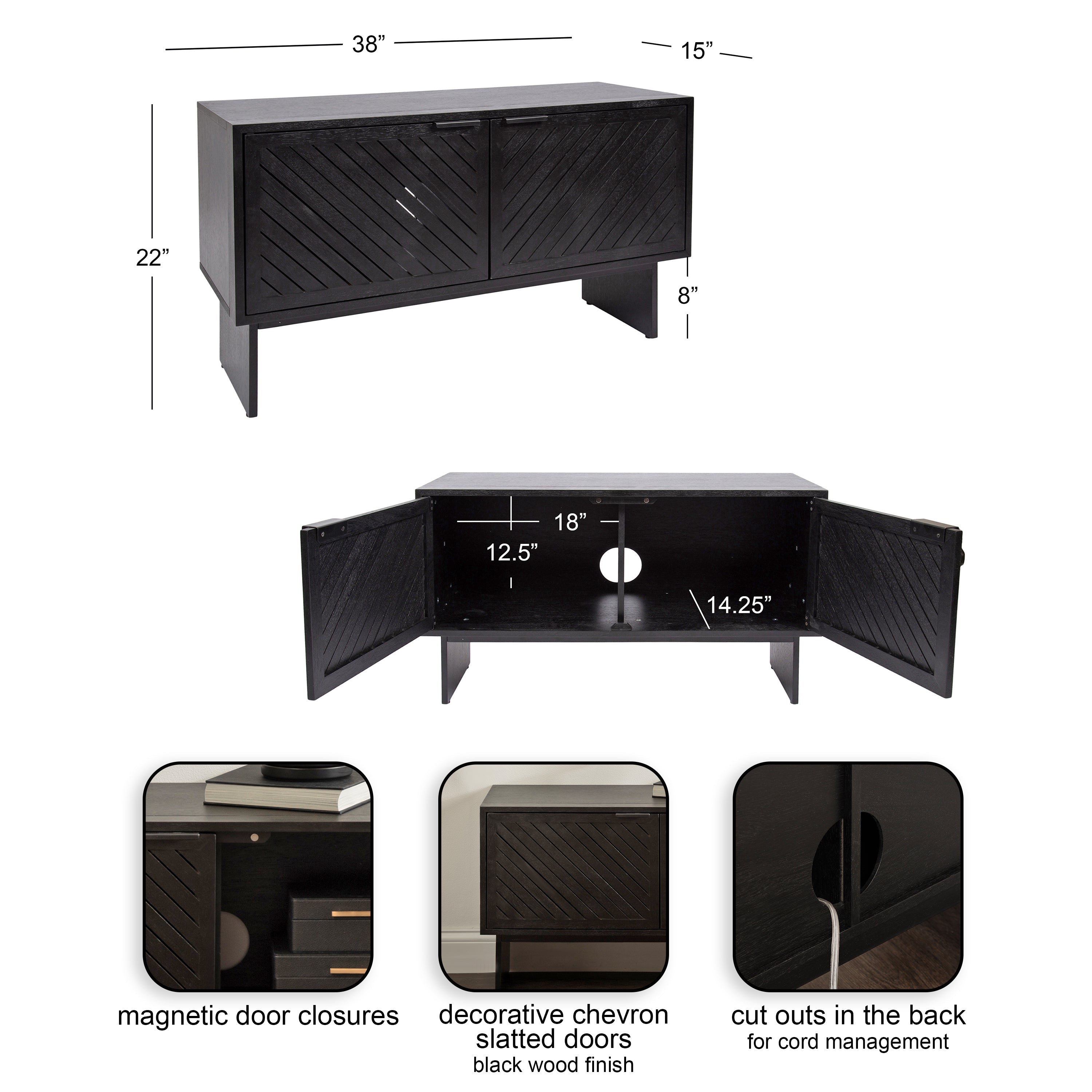 Mezzeta Wood TV Stand