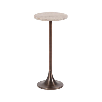 Baronet Round Marble and Metal Table