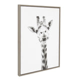 Sylvie Giraffe Framed Canvas by Simon Te of Tai Prints