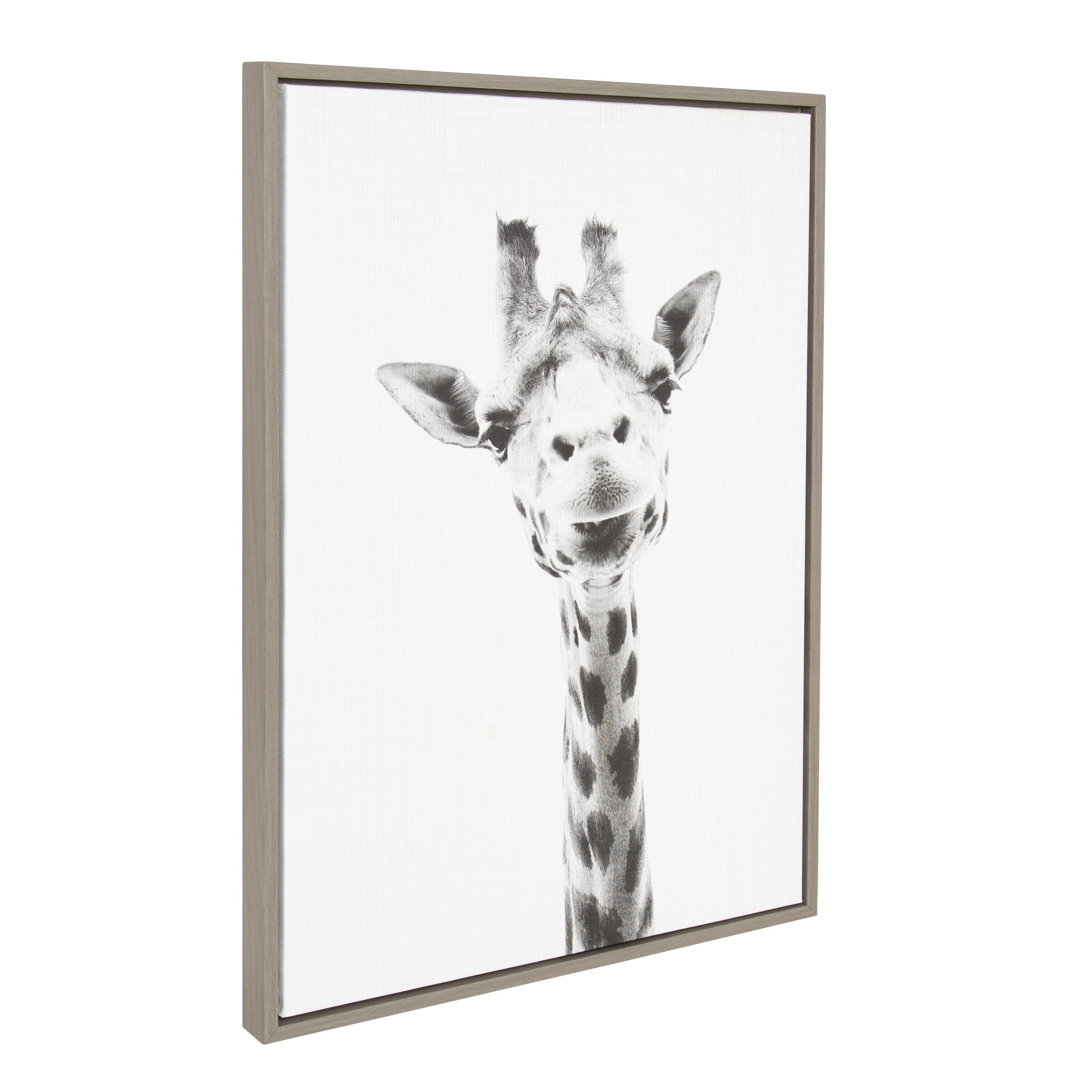 Sylvie Giraffe Framed Canvas by Simon Te of Tai Prints