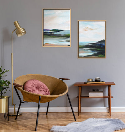 Sylvie Lake Huron l and II Framed Canvas Art Set by Nikita Jariwala