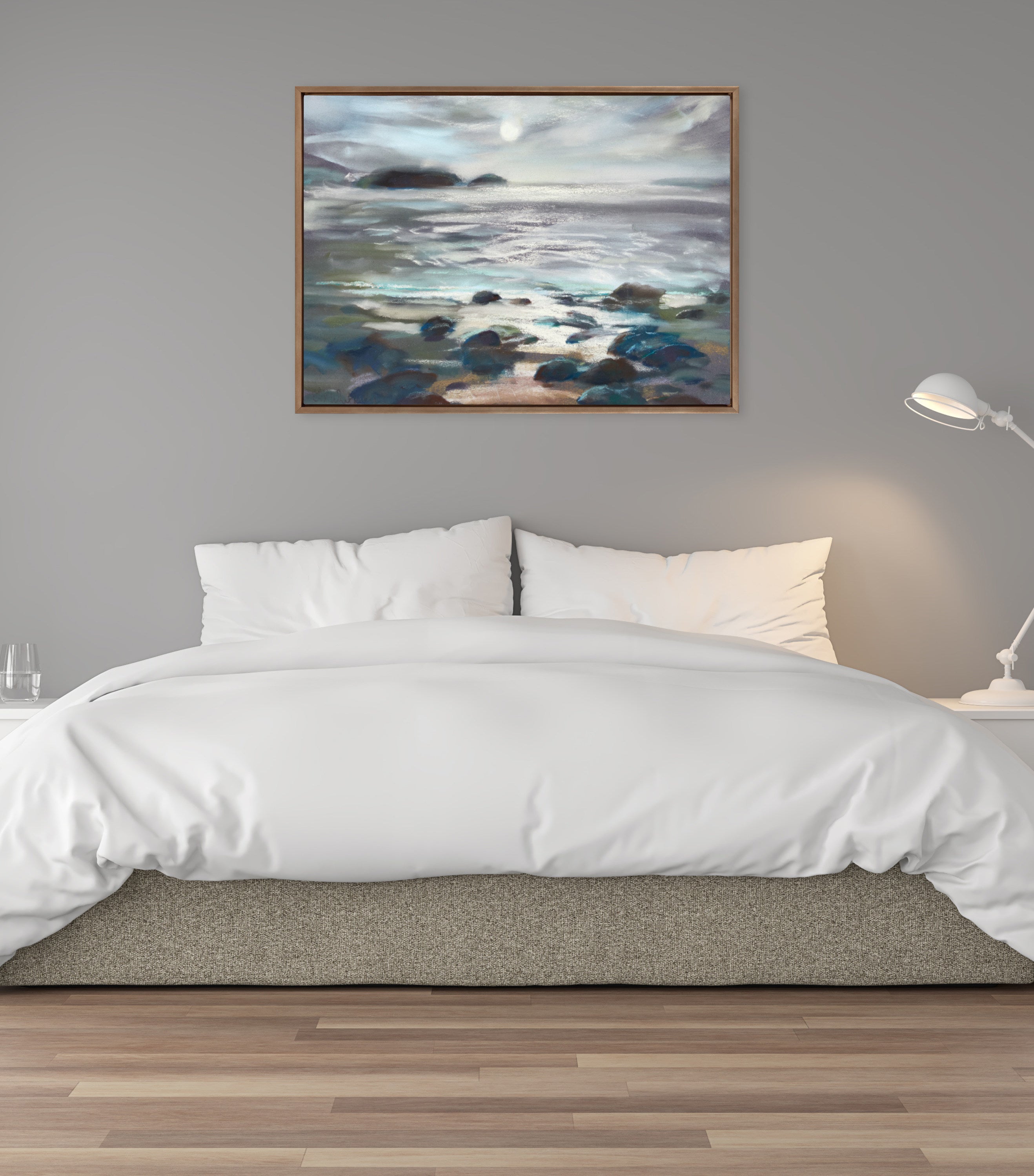 Sylvie Moonlight Becomes You Framed Canvas by Nel Whatmore