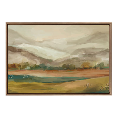 Sylvie Mountainscape Framed Canvas by Annie Quigley