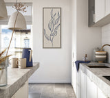 Sylvie Muted Illustrated Botanical Dark Blue and Tan Framed Canvas by kateandlaurel - product image 6 for Resin Society