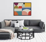 Sylvie Mid Century Modern Pattern Framed Canvas by kateandlaurel - product image 17 for Resin Society