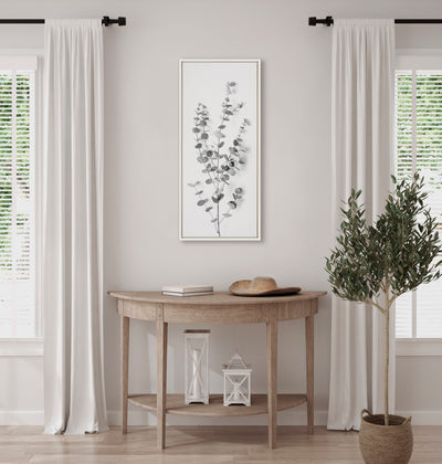Sylvie Eucalyptus Botanical I Gray and Soft White Framed Canvas by The by kateandlaurel - product image 4 for Resin Society