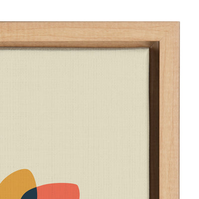 Sylvie Mid Century Modern Sunflowers Framed Canvas by kateandlaurel - product image 3 for Resin Society