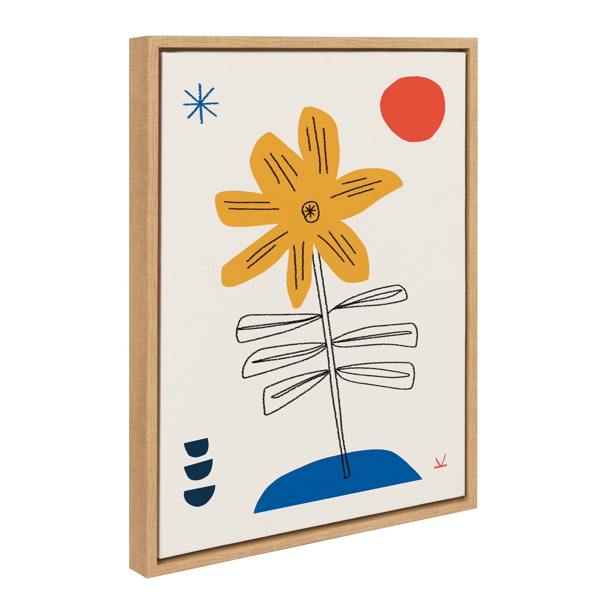 Sylvie Dancing with Flowers Framed Canvas by kateandlaurel - main product image for Resin Society