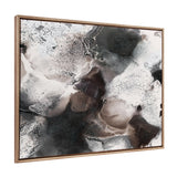 Sylvie Beaded Nebula Abstract III framed canvas art by Amy Lighthall with gold vintage beaded frame.