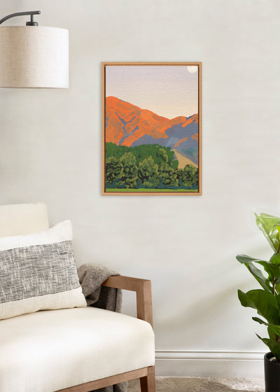 Sylvie Beaded Moonrise Over Nebo Framed Canvas by Mackenzie Nelson