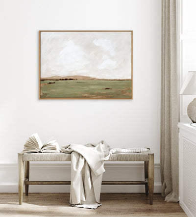 Sylvie Beaded Rest No 2 Framed Canvas by Mackenzie Nelson