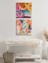 Peace Love Flowers Canvas Wall Art Set by kateandlaurel - product image 7 for Resin Society
