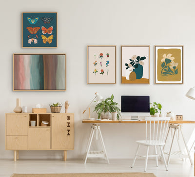 Sylvie Stillness Framed Canvas by kateandlaurel - product image 11 for Resin Society