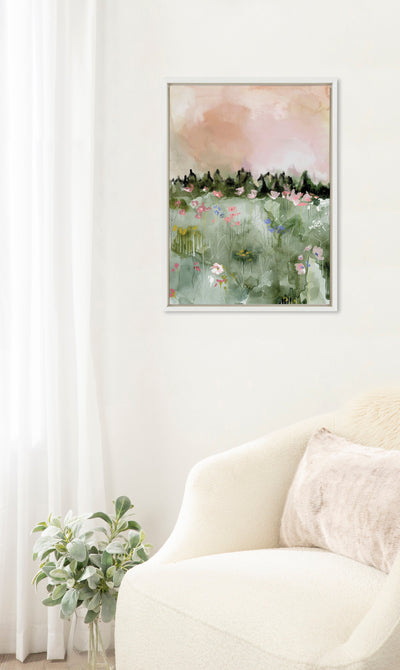 Sylvie Landscape 01 Framed Canvas by Annie Quigley