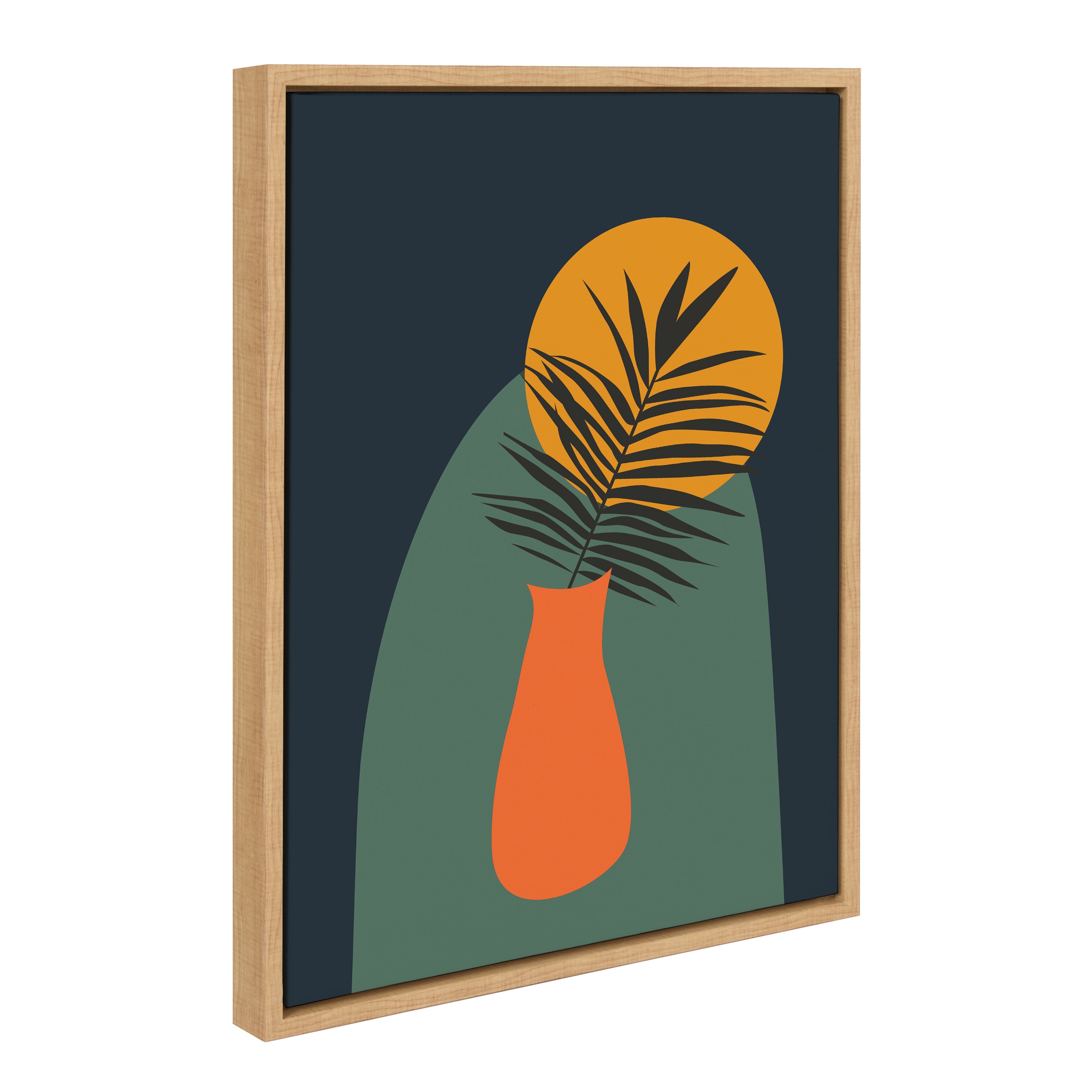 Sylvie Tropical Vase Framed Canvas by kateandlaurel - product image 2 for Resin Society