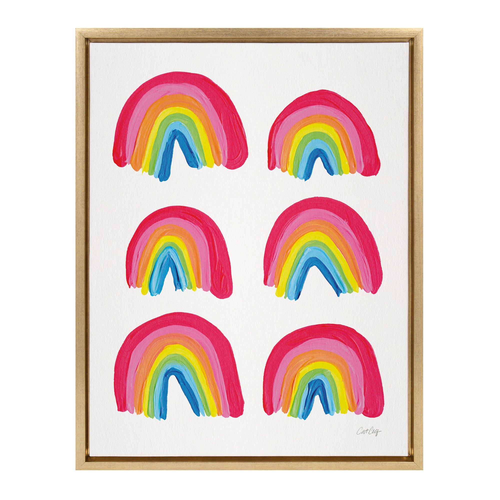 Sylvie Rainbow Collection Framed Canvas by kateandlaurel - product image 9 for Resin Society