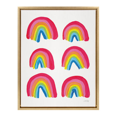 Sylvie Rainbow Collection Framed Canvas by kateandlaurel - product image 9 for Resin Society